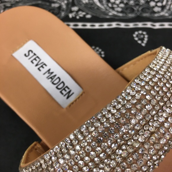 💎Steve Maddens double band rhinestone Sand… - Picture 3 of 10